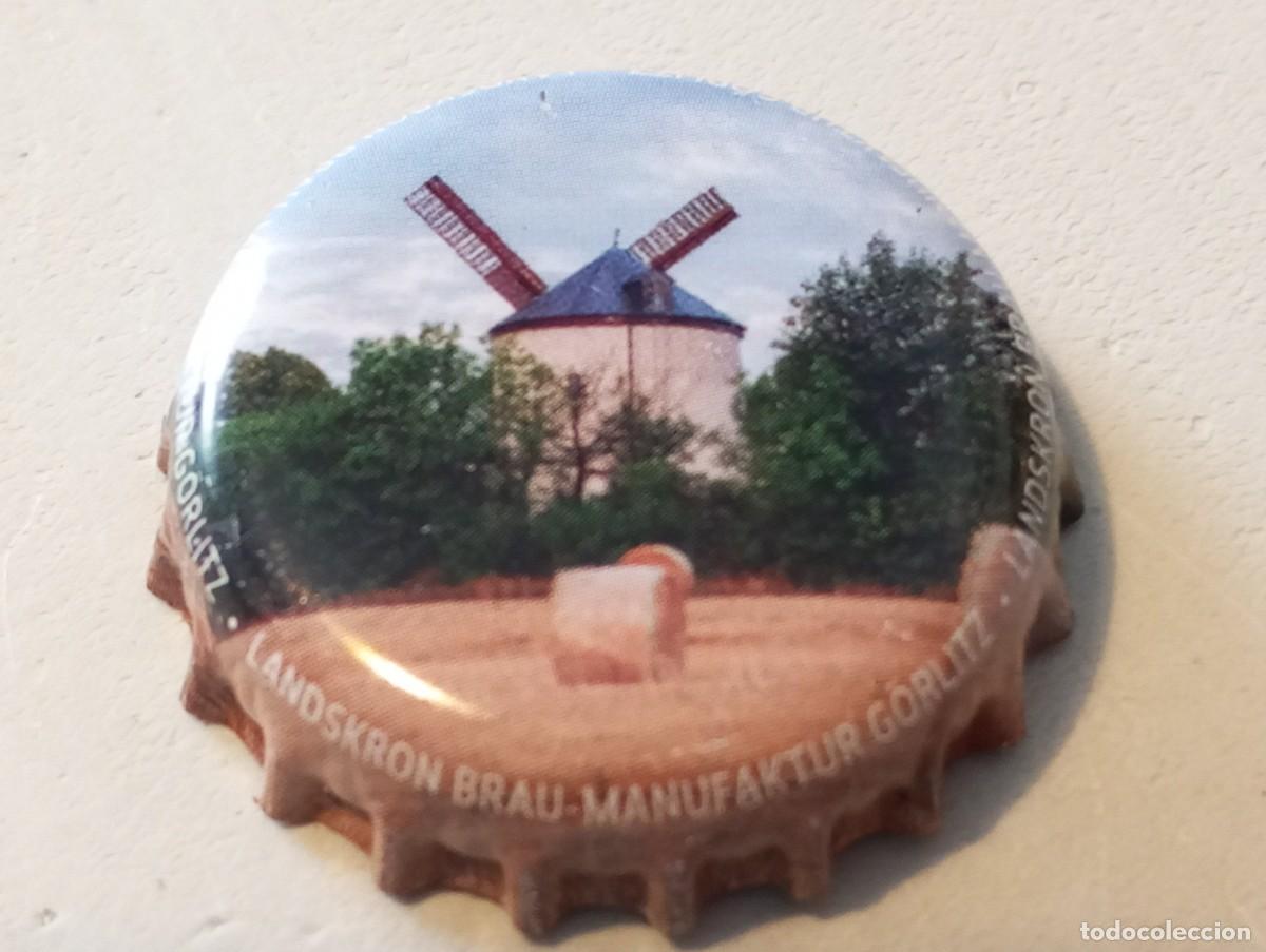 Collezionismo di birre: Chapa tap&oacute;n corona de la cerveza alemana LANDSKRON BRAU-MANUFAKTUR G&Ouml;RLITZ