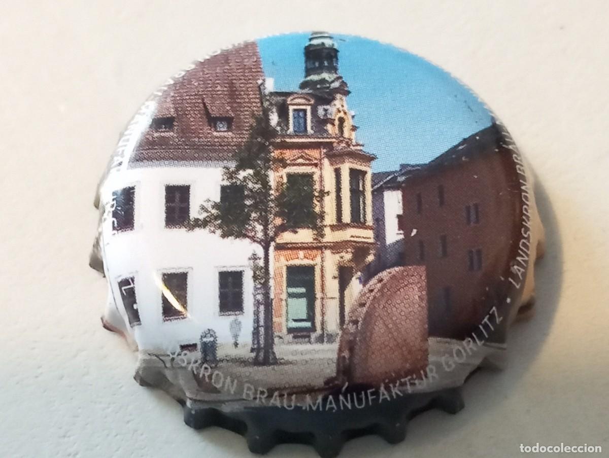 Collezionismo di birre: Chapa tap&oacute;n corona de la cerveza alemana LANDSKRON BRAU-MANUFAKTUR G&Ouml;RLITZ