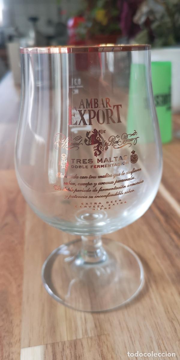 Coleccionismo de cervezas: VASO COPA CERVEZA - AMBAR EXPORT - 30 cl - Foto 1