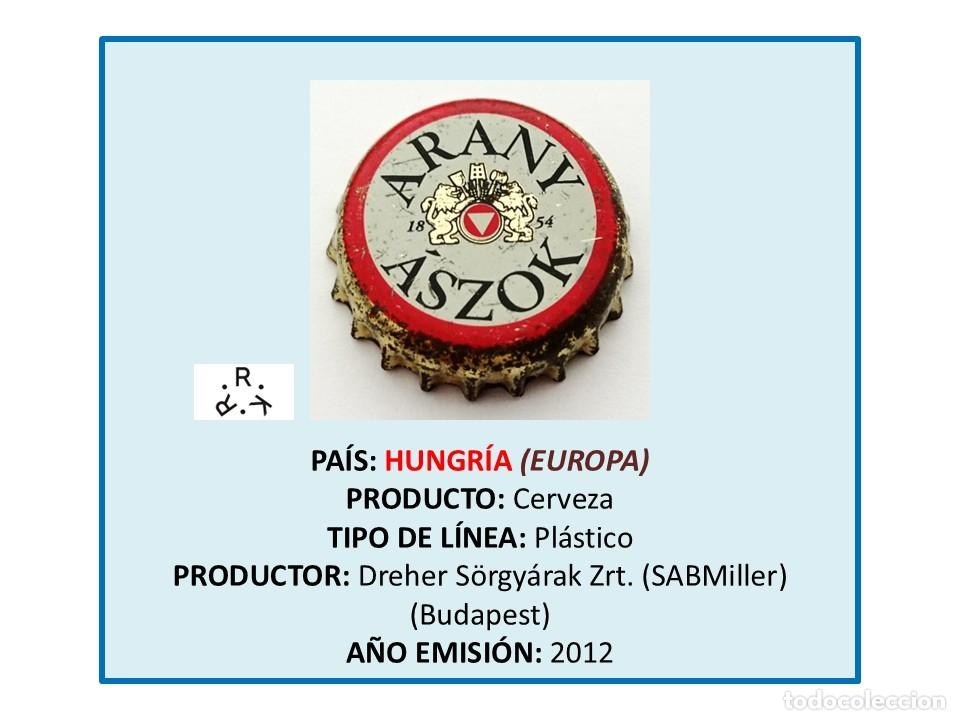 Coleccionismo de cervezas: TAPON CORONA CAPSULA CHAPA CERVEZA ARANY &Aacute;SZOK (HUNGR&Iacute;A)