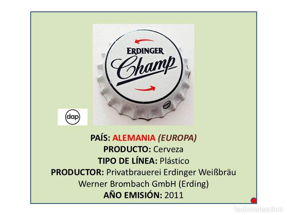 Coleccionismo de cervezas: TAPON CORONA CAPSULA CHAPA CERVEZA ERDINGER CHAMP (ALEMANIA)