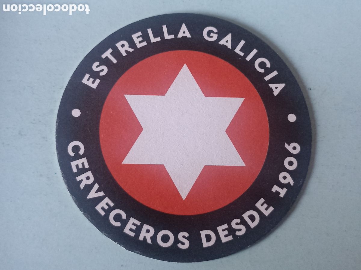Coleccionismo de cervezas: Posavasos Cerveza Estrella de Galicia - Cart&oacute;n r&iacute;gido - Pedido m&iacute;nimo 3 &euro;