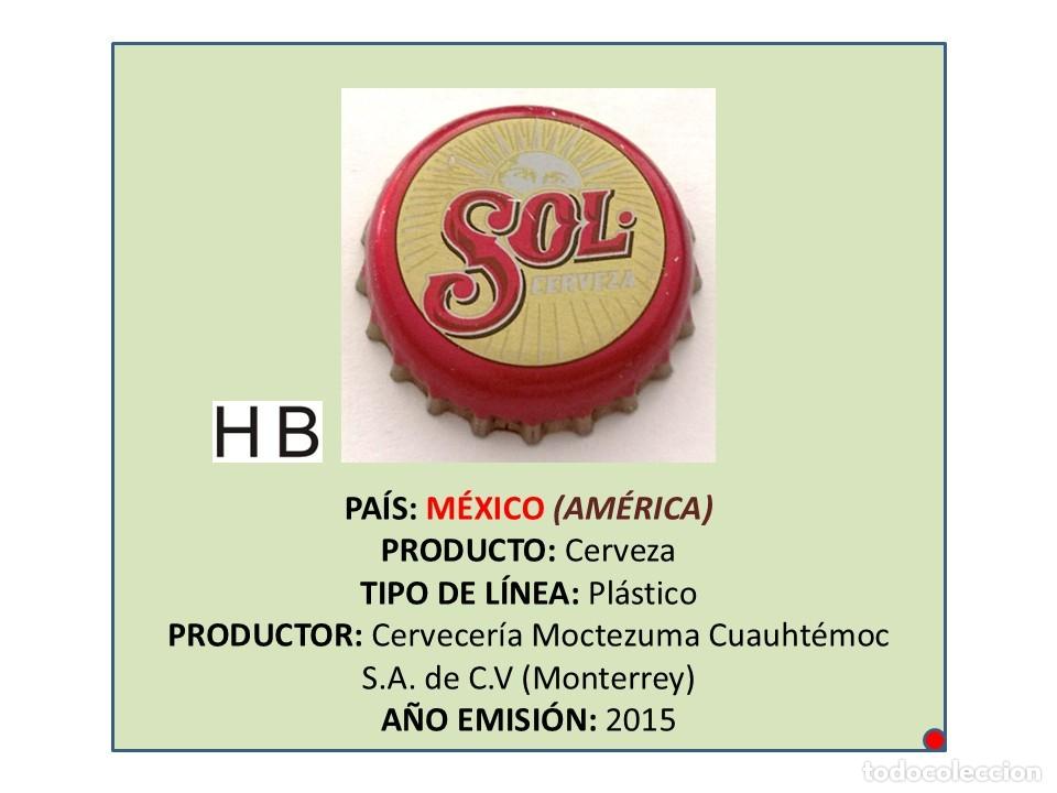 Coleccionismo de cervezas: TAPON CORONA CAPSULA CHAPA CERVEZA SOL (M&Eacute;XICO)
