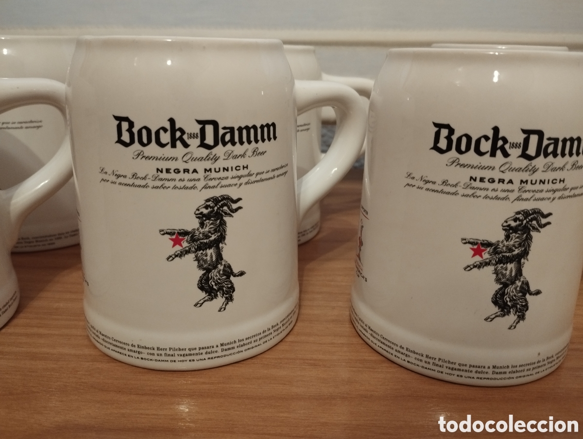 Coleccionismo de cervezas: SEIS JARRAS DE CERVEZA*BOCK DAMM * - Foto 2