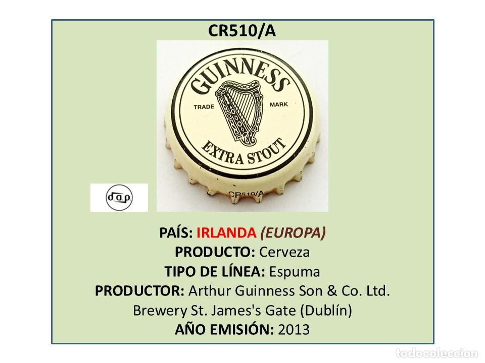 Coleccionismo de cervezas: TAPON CORONA CAPSULA CHAPA CERVEZA GUINNESS EXTRA STOUT (IRLANDA)