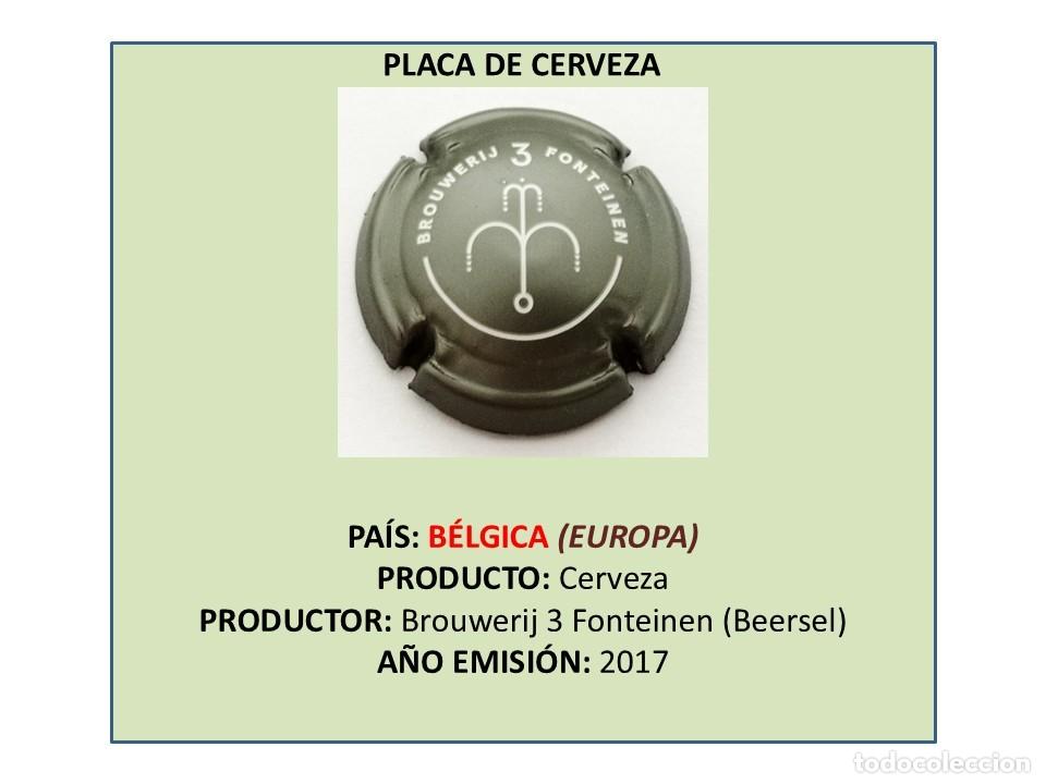 Coleccionismo de cervezas: TAPON CORONA CAPSULA CHAPA CERVEZA &rdquo;MUSELET&rdquo; 3 FONTEINEN (B&Eacute;LGICA)