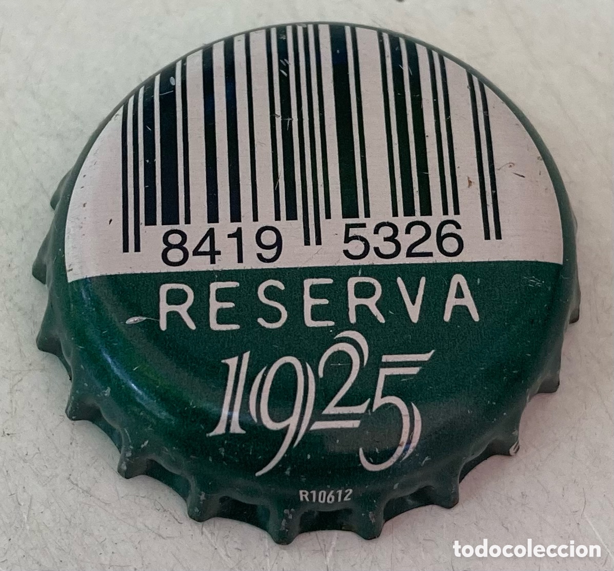 Coleccionismo de cervezas: TAP&Oacute;N CORONA CHAPA BOTTLE CAP BEER CERVEZA 1925 ALHAMBRA (12). FAB. CHAPA: U.-LOTE N. 3857--CARMANJO