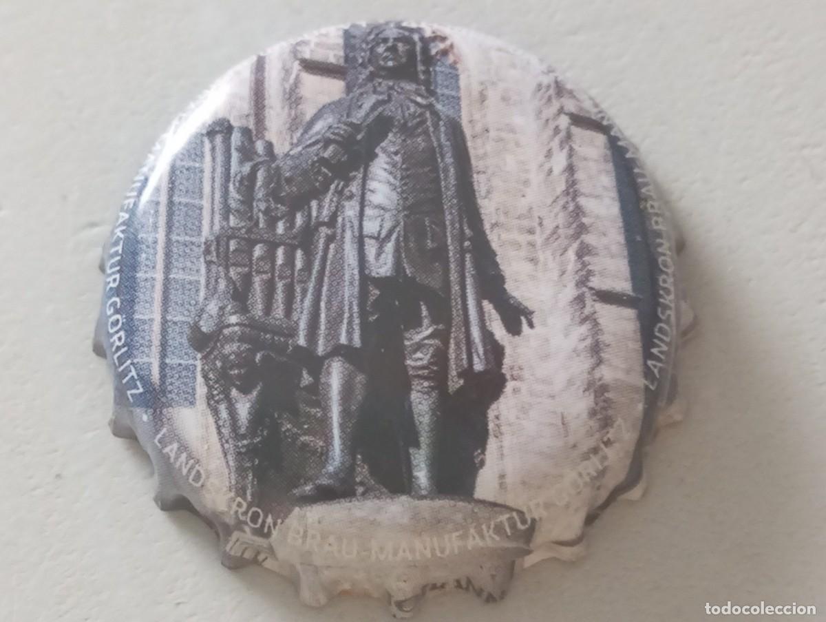 Collezionismo di birre: Chapa tap&oacute;n corona de la cerveza alemana LANDSKRON BRAU-MANUFAKTUR G&Ouml;RLITZ
