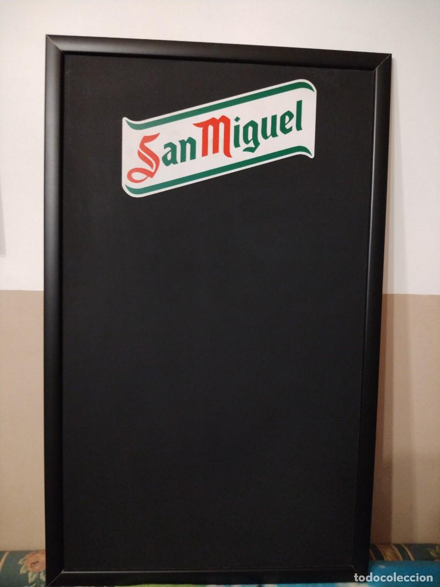 Coleccionismo de cervezas: Pizarra -LOGO CERVEZA SAN MIGUEL 78 X 48 CMS