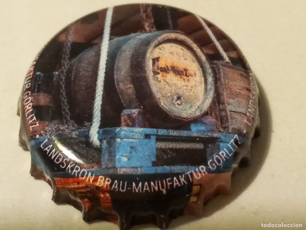 Collezionismo di birre: Chapa tap&oacute;n corona de la cerveza alemana LANDSKRON BRAU-MANUFAKTUR G&Ouml;RLITZ
