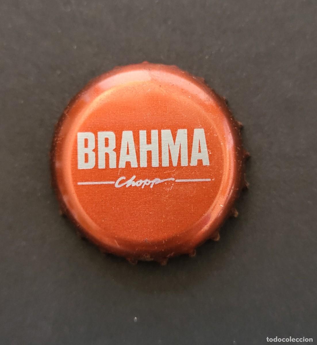 Coleccionismo de cervezas: TAP&Oacute;N CORONA. CHAPA MET&Aacute;LICA CERVEZA BRAHMA CHOPP. BRASIL