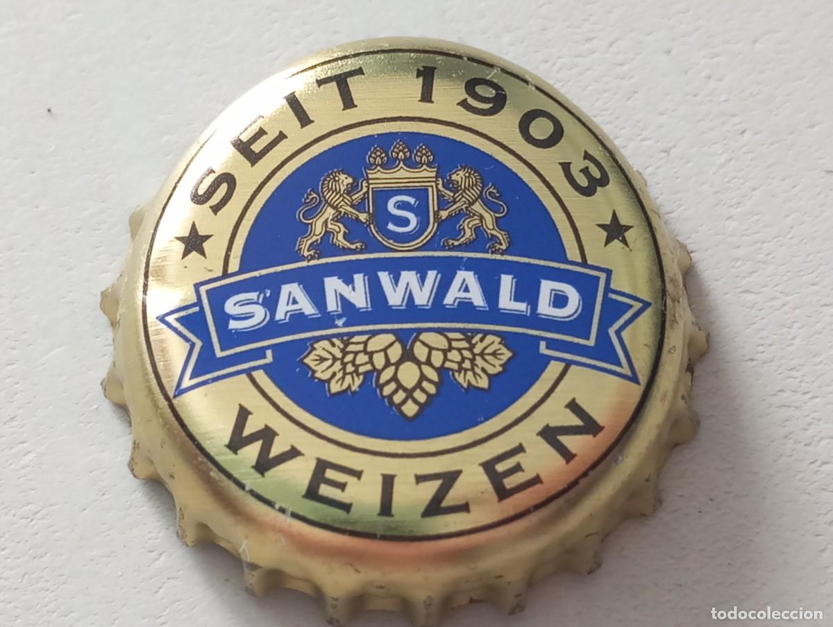 Coleccionismo de cervezas: Chapa tap&oacute;n corona de la cerveza alemana SANWALD WEIZEN SEIT 1903