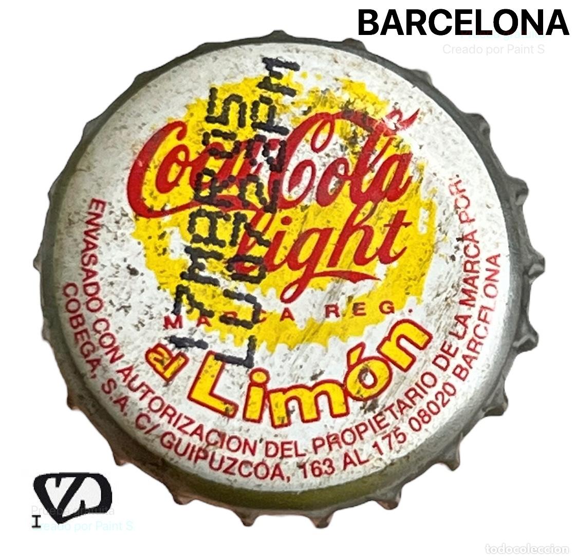 Coleccionismo de cervezas: TAPON CORONA CHAPA BOTTLE CAP KRONKORKEN TAPPI CAPSULE COCA COLA LIGHT LIMON - BARCELONA
