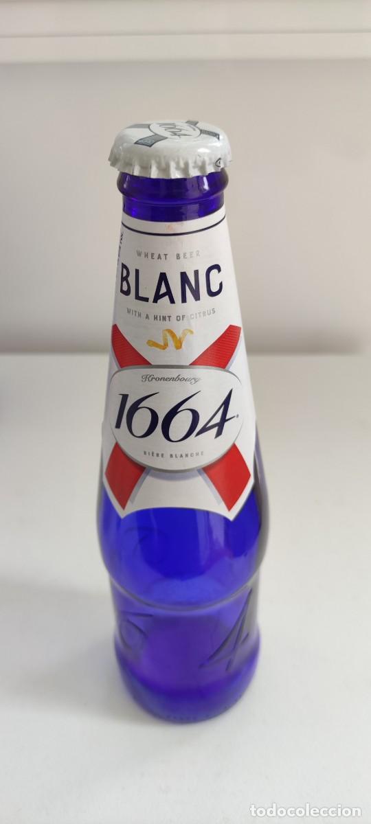 Coleccionismo de cervezas: BOTELLA CERVEZA VACIA CON CHAPA - KRONENBOURG 1664 BLANC - CARLSBERG POLSKA