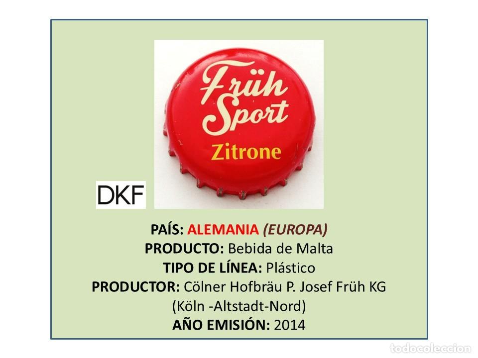Coleccionismo de cervezas: TAPON CORONA CAPSULA CHAPA BEBIDA DE MALTA FR&Uuml;H SPORT ZITRONE (ALEMANIA)