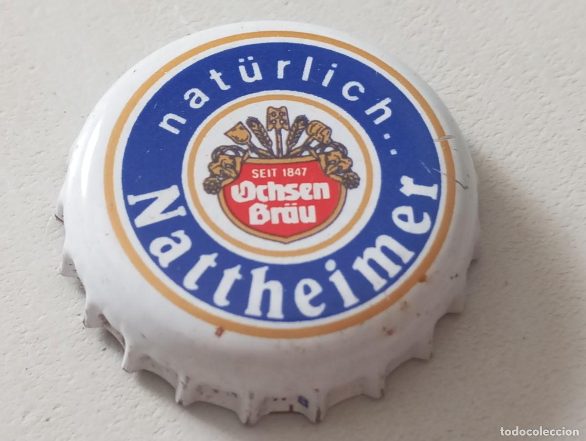 Coleccionismo de cervezas: Chapa tap&oacute;n corona de la cerveza alemana NAT&Uuml;RLICH NATTHEIMER - OCHSEN BR&Auml;U SEIT 1847