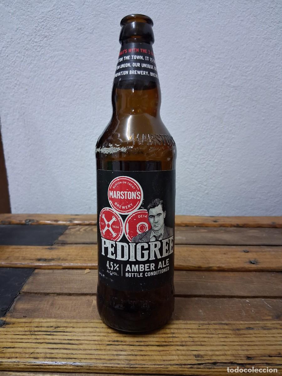 Coleccionismo de cervezas: Botella de cerveza Marston's Pedigree Reino Unido