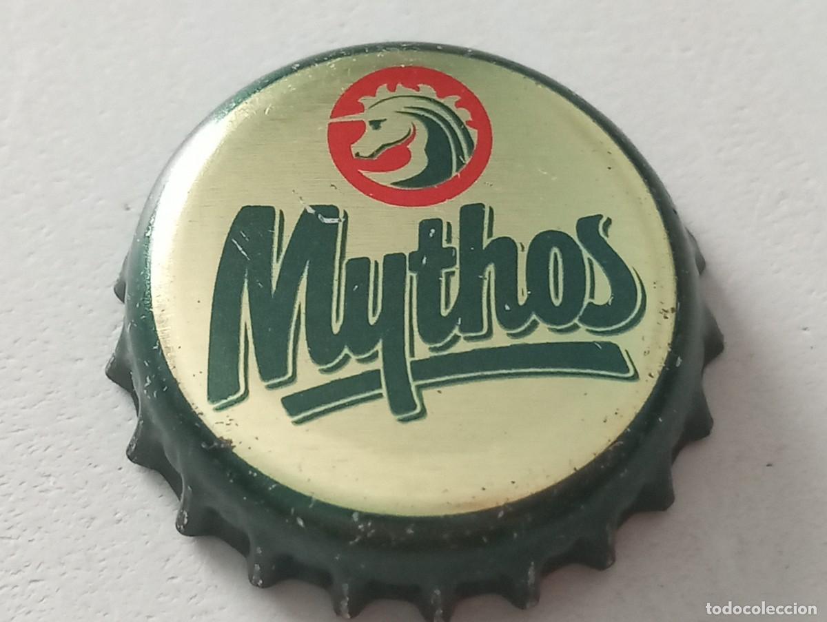 Coleccionismo de cervezas: Chapa tap&oacute;n corona de la cerveza griega MYTHOS