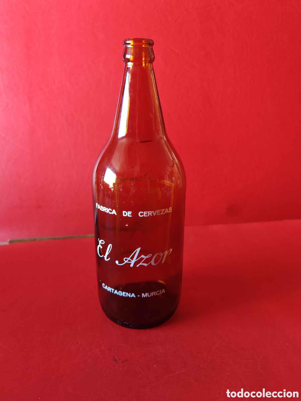 Coleccionismo de cervezas: Antigua botella de cerveza el azor de un litro - Foto 2