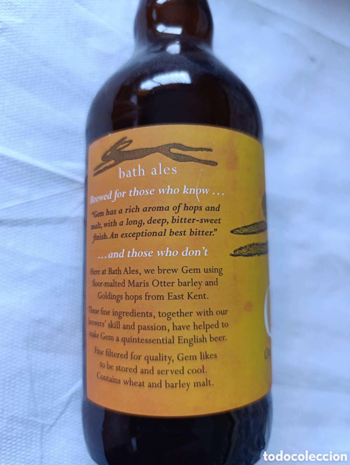 Coleccionismo de cervezas: Botella cerveza Gem - Inglaterra - Foto 3