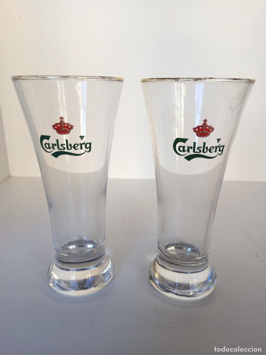 Coleccionismo de cervezas: Pareja de vasos Calsberg - Foto 1