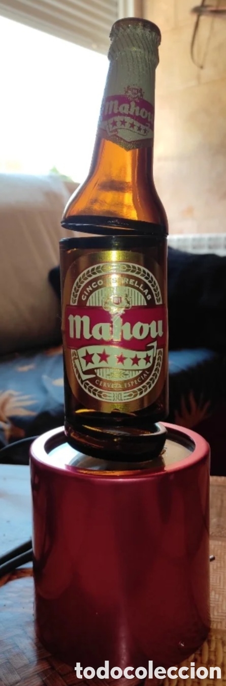 Coleccionismo de cervezas: Objeto publicidad mahou expositor con luz - Foto 1