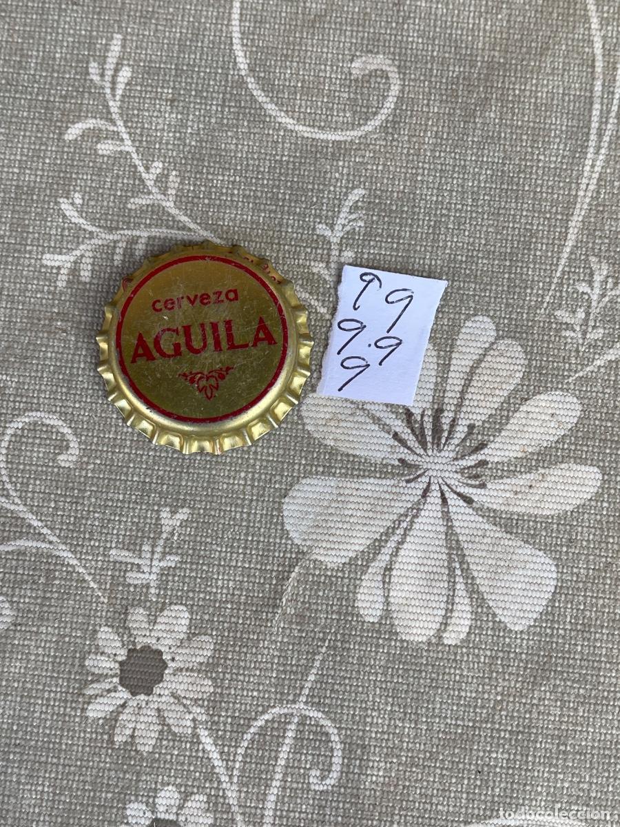 Collectable Beer: ESPECTACULAR LOTE 2 CHAPAS DE EL AGUILA ROJA DORADA A&Ntilde;OS 80 CORONA SIN TAPONAR