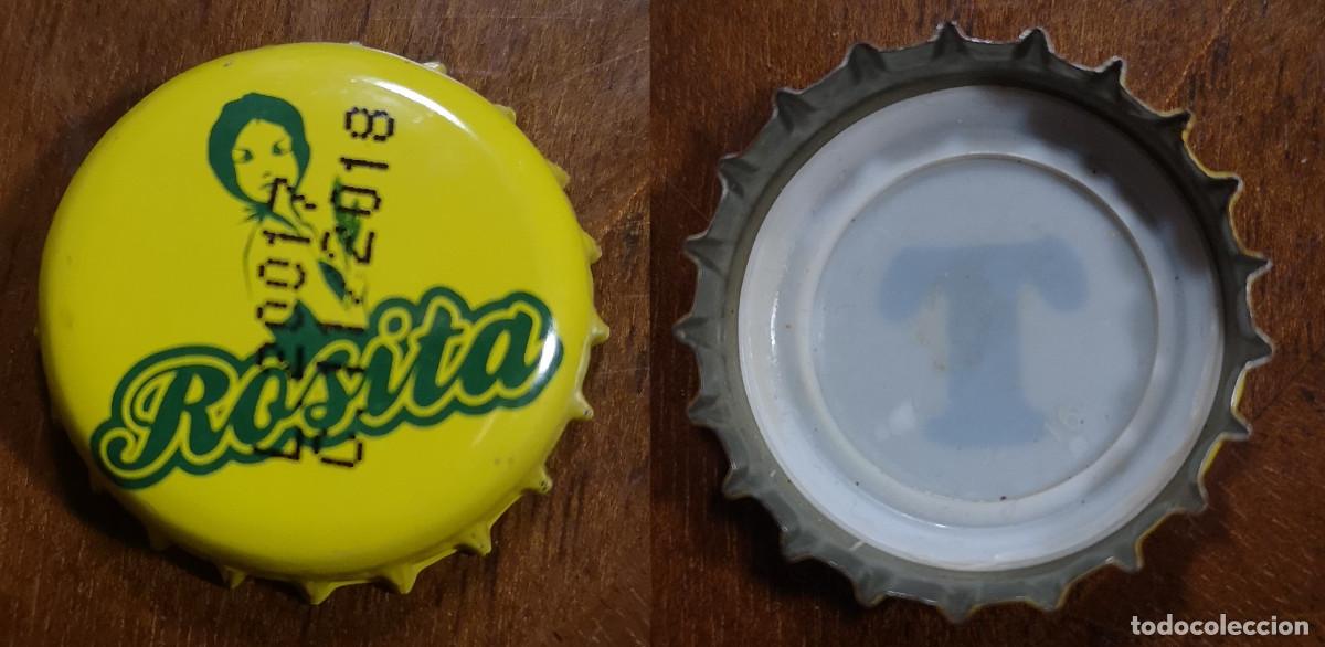 Collectable Beer: CHAPA TAPON CORONA CERVEZA - ROSITA - TARRAGONA - Reverso con goma LETRA T