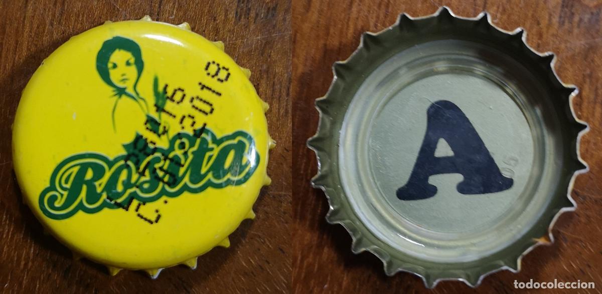 Collectable Beer: CHAPA TAPON CORONA CERVEZA - ROSITA - TARRAGONA - Reverso sin goma LETRA A