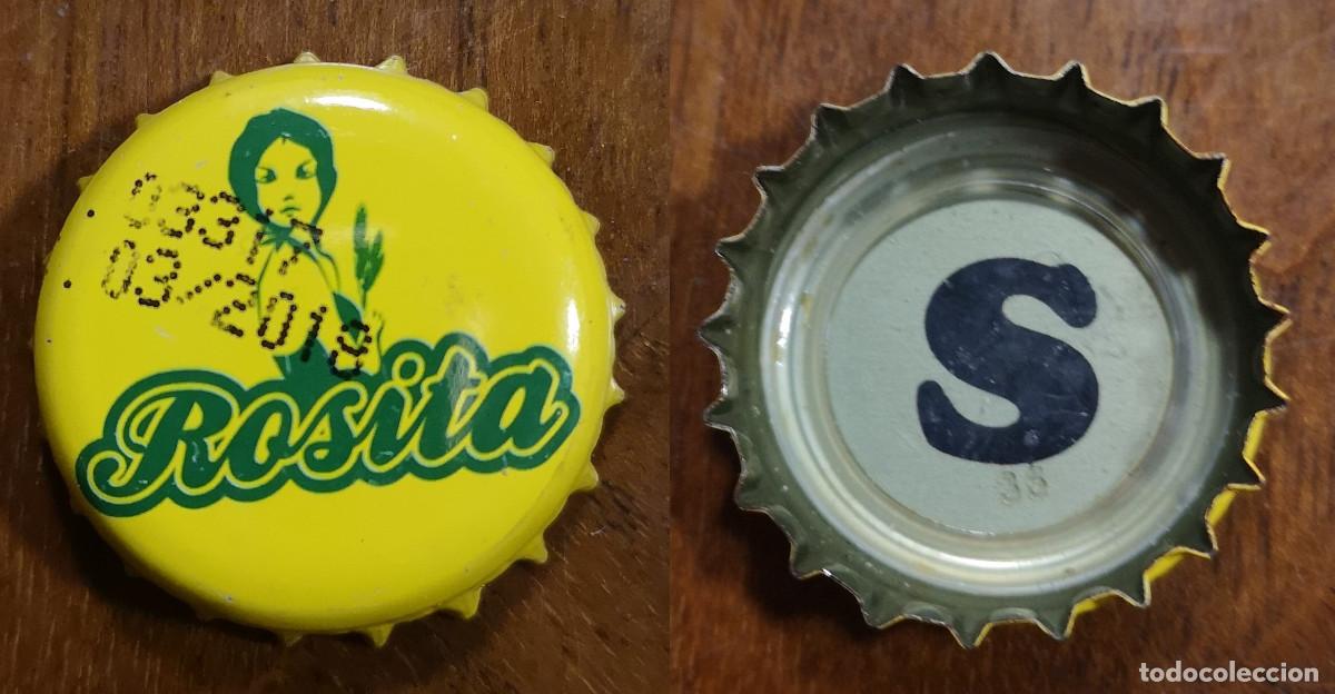 Collectable Beer: CHAPA TAPON CORONA CERVEZA - ROSITA - TARRAGONA - Reverso sin goma LETRA S