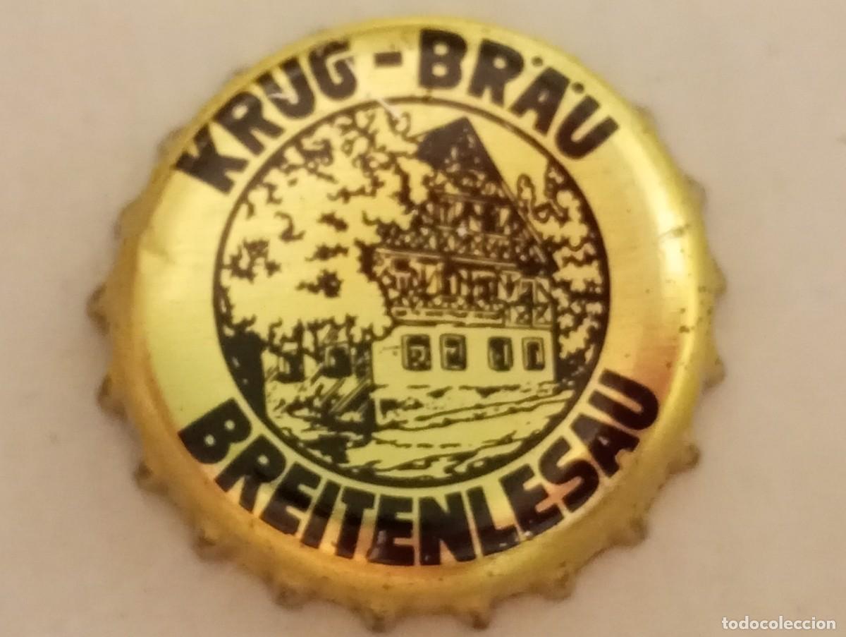 Coleccionismo de cervezas: Chapa tap&oacute;n corona de la cerveza alemana KRUG-BR&Auml;U BREITENLESAU