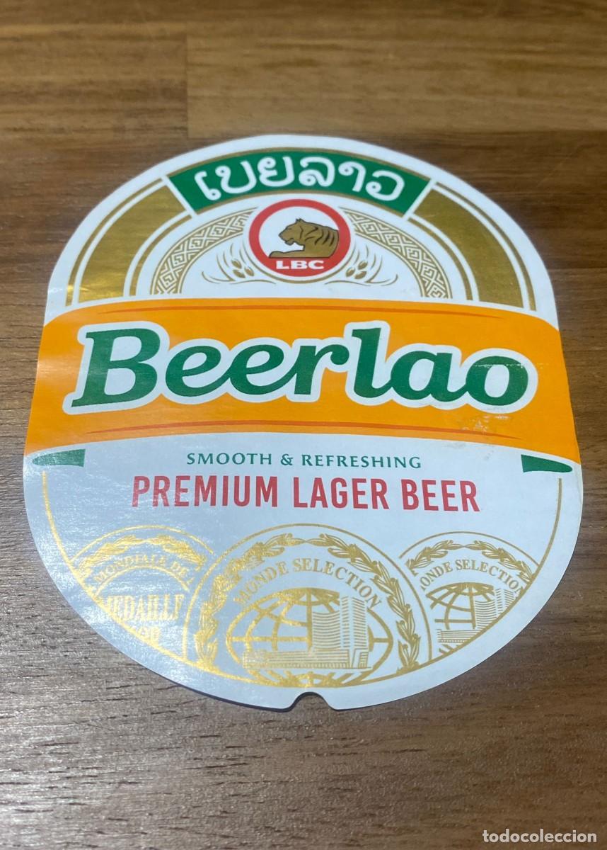 Collectable Beer: ETIQUETA BOTELLA GRANDE CERVEZA LAOS BEERLAO - BEER LABEL BOTTLE