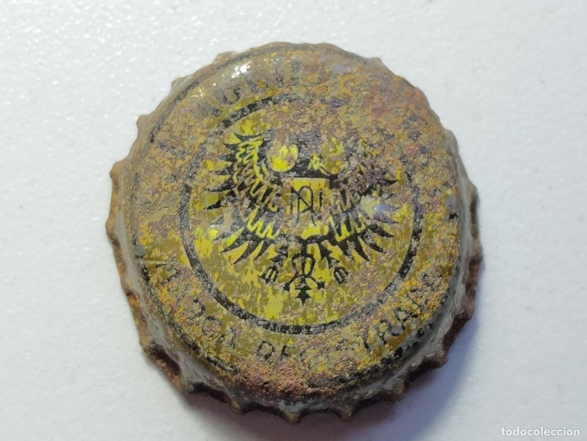 Collectionnisme de bi&egrave;res: TAPON CORONA CERVEZA ESPA&Ntilde;A AGUILA NEGRA (RRS). USADO. DORSO DE CORCHO