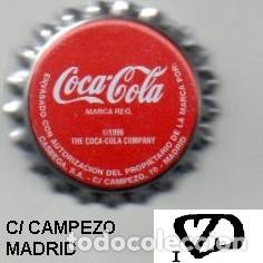 Colecionismo de cervejas: chapa sin usar - refresco - ESPA&Ntilde;A - Coca Cola