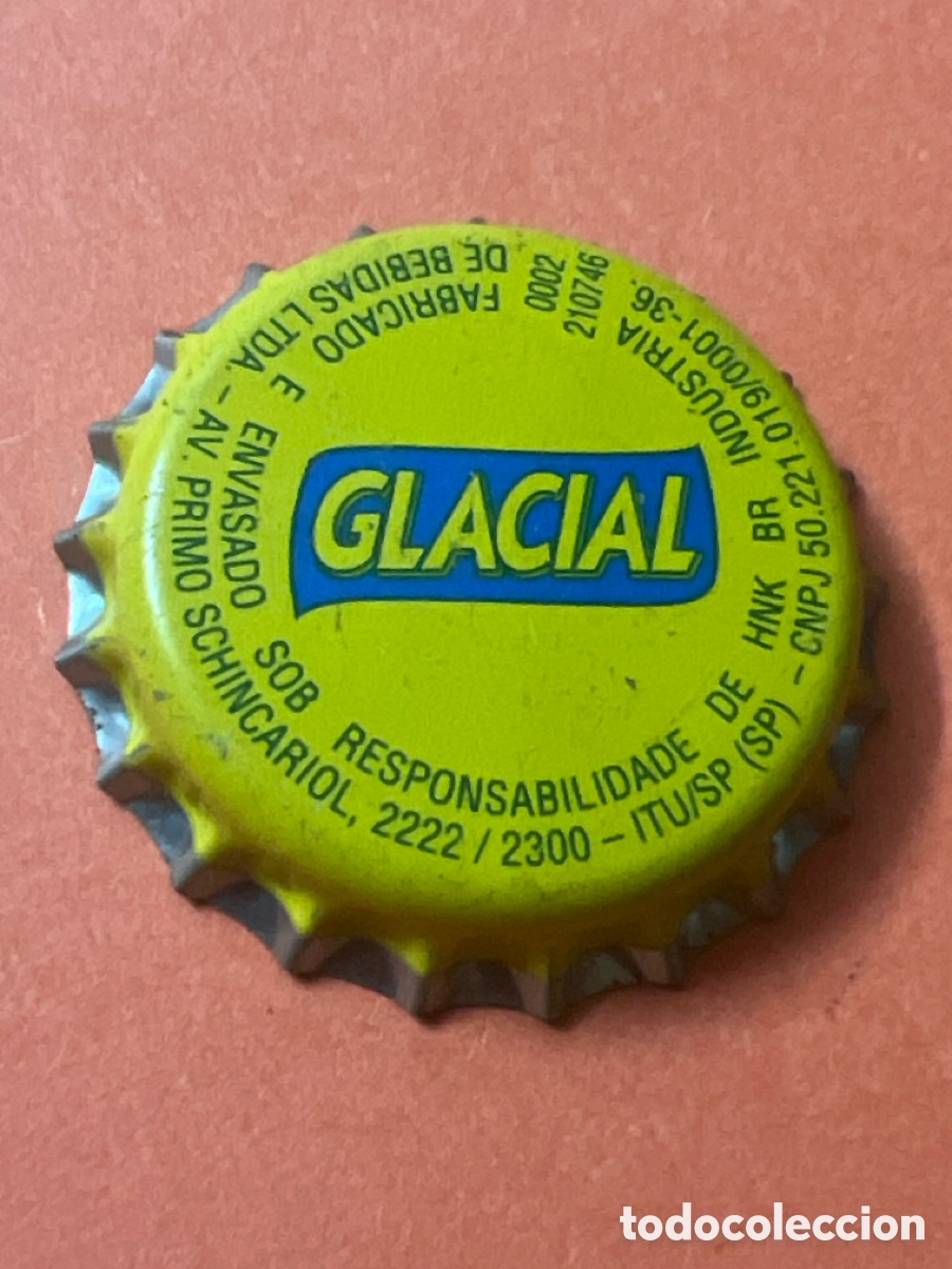 Collectionnisme de bi&egrave;res: T621. TAPON CORONA CHAPA - SIN ABRIR - BEER BOTTLE CAP KRONKORKEN CAPSULE GLACIAL - BRASIL