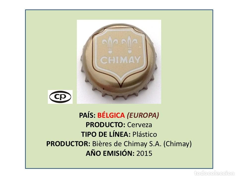Coleccionismo de cervezas: TAPON CORONA CAPSULA CHAPA CERVEZA CHIMAY (B&Eacute;LGICA)