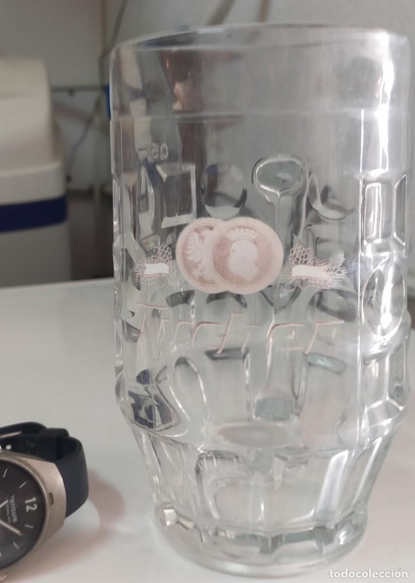 Colecionismo de cervejas: JARRA DE CERVEZA DE GRAN FORMATO Y DE CRISTAL CON MARCA DE PROPAGANDA
