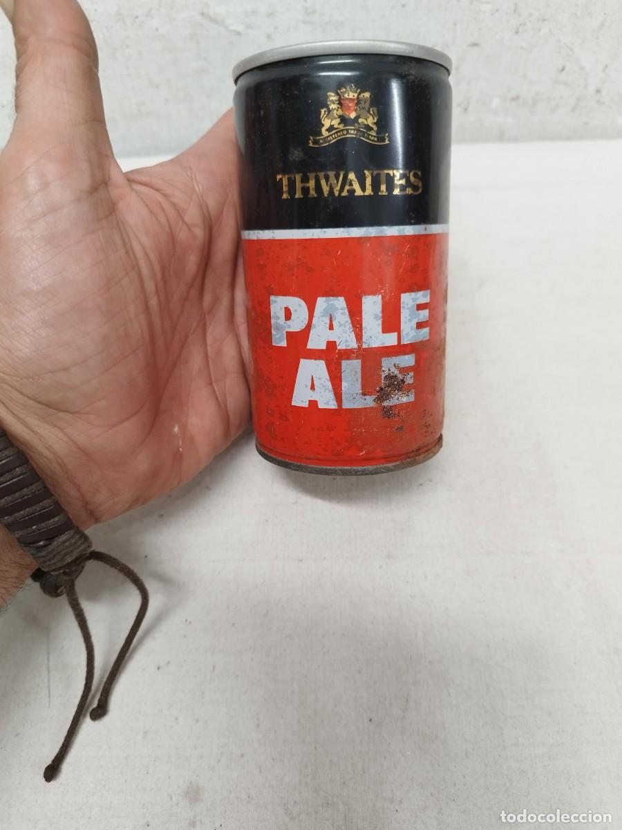 Coleccionismo de cervezas: Antigua lata de cerveza, Thwaites Pale Ale, Inglaterra.