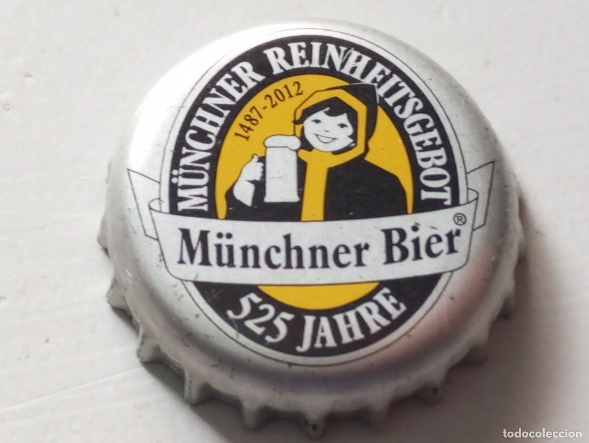 Colecionismo de cervejas: Chapa tap&oacute;n corona de la cerveza alemana AUGUSTINER M&Uuml;NCHNER BIER 525 JAHRE (1487-2012)