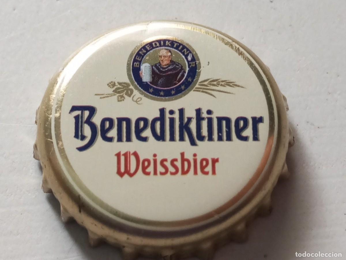 Colecionismo de cervejas: Chapa tap&oacute;n corona de la cerveza alemana BENEDIKTINER WEISSBIER