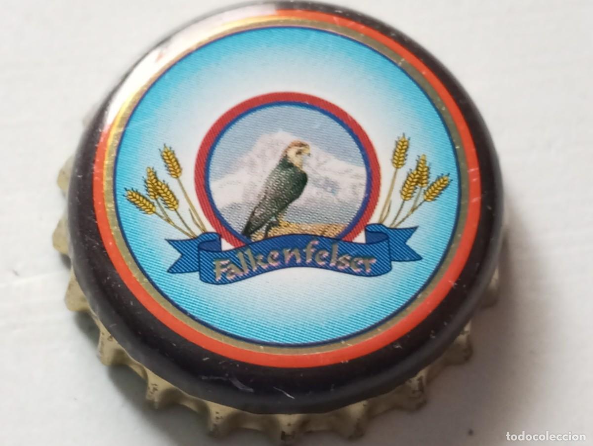 Colecionismo de cervejas: Chapa tap&oacute;n corona de la cerveza alemana FALKENFELSER