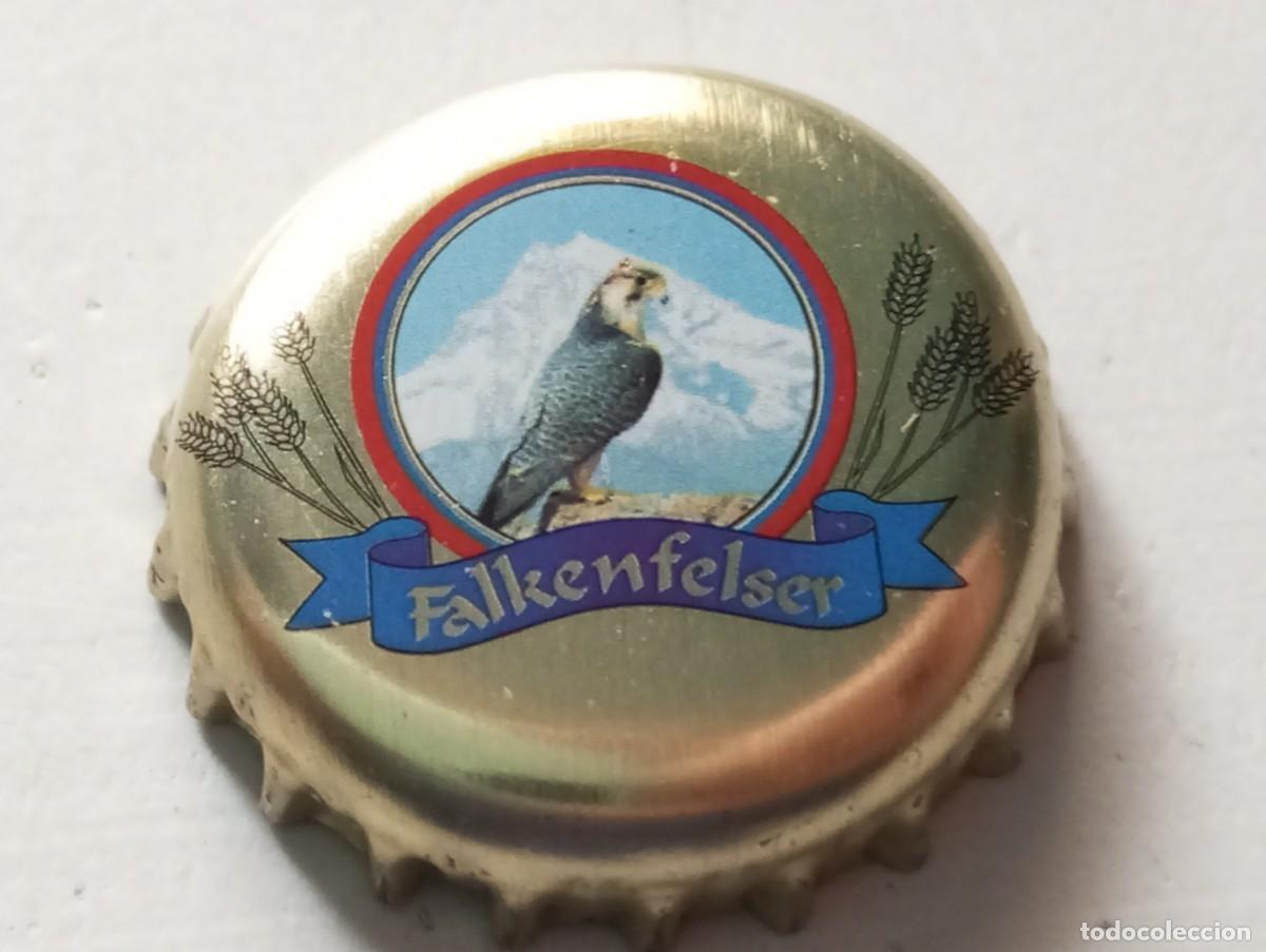 Colecionismo de cervejas: Chapa tap&oacute;n corona de la cerveza alemana FALKENFELSER