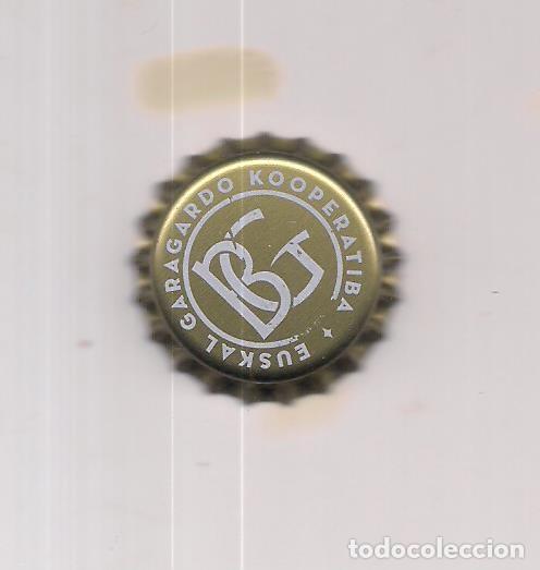 Colecionismo de cervejas: 1 chapa Euskal Garagardo Kooperatiba color dorado nueva