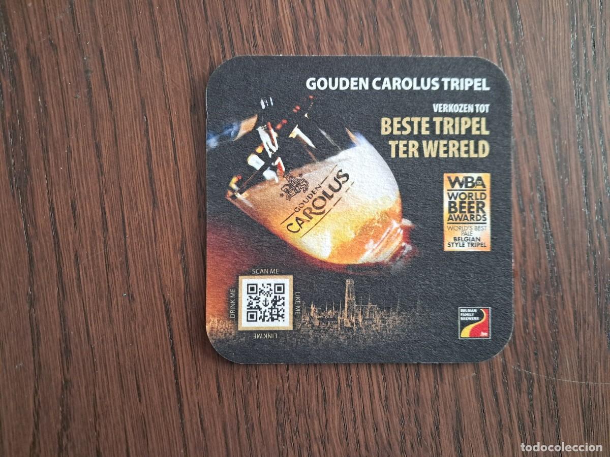 Colecionismo de cervejas: Posavasos Cerveza Gouden Carolus Tripel. B&eacute;lgica