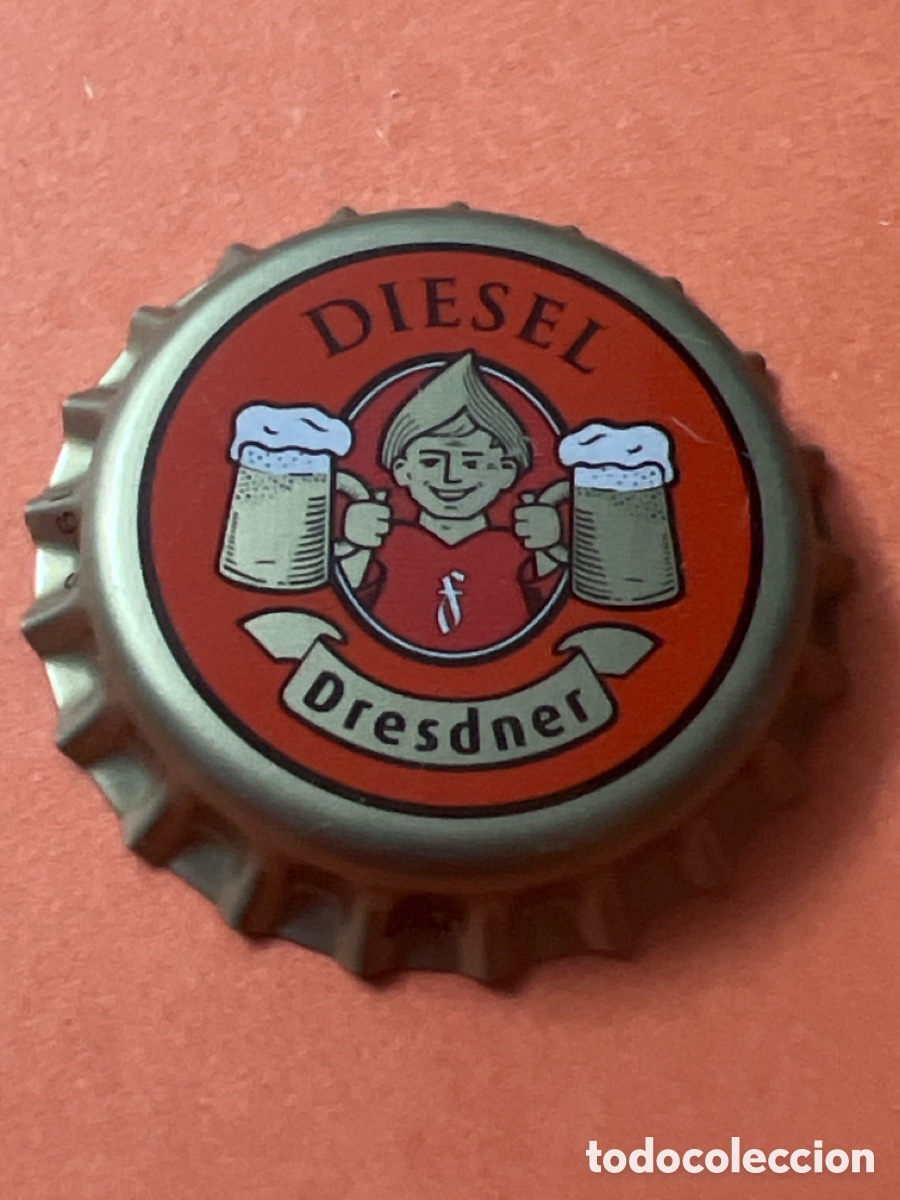Coleccionismo de cervezas: B435. Chapa tap&oacute;n corona de la cerveza alemana DRESDNER DIESEL - Sin abrir