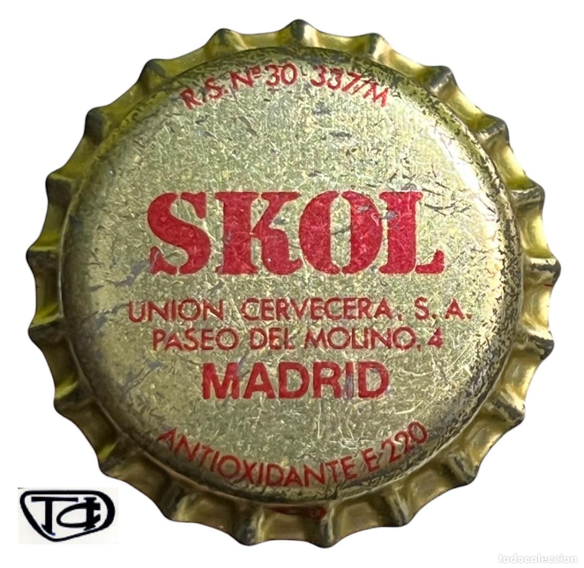 Collezionismo di birre: TAPON CORONA CHAPA BEER BOTTLE CAP KRONKORKEN TAPPI CAPSULE CERVEZA SKOL MADRID