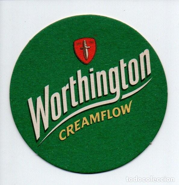 Collezionismo di birre: POSAVASOS DE CERVEZA, WORTHINGTON - CREAMFLOW. IGUAL POR LOS DOS LADOS.