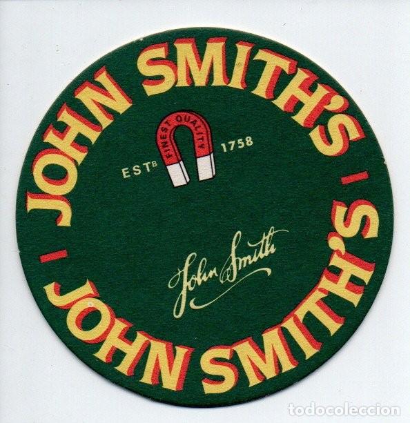Collezionismo di birre: POSAVASOS DE CERVEZA, JOHN SMITH'S 9,2 CM. REVERSO SIN NADA