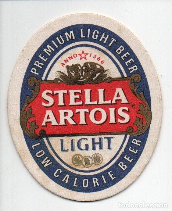 Collezionismo di birre: ANTIGUO POSAVASOS DE CERVEZA, STELLA ARTOIS - LIGHT. LOW CALORIE BEER.