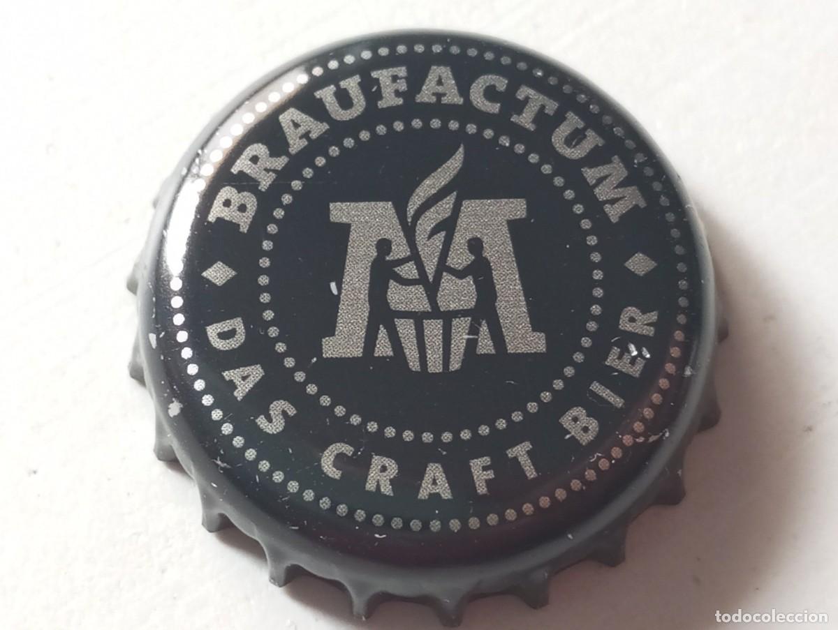 Colecionismo de cervejas: Chapa tap&oacute;n corona de la cerveza alemana BRAUFACTUM DAS CRAFT BIER